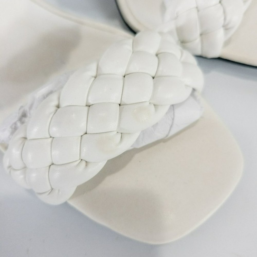 INC International Concepts Lyra Braided Sandals White -8.5 - Picture 7 of 9